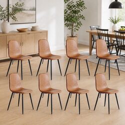 Dining Chairs Set of 8 Kitchen Lounge Eames Style Padded Seat Backrest Café
