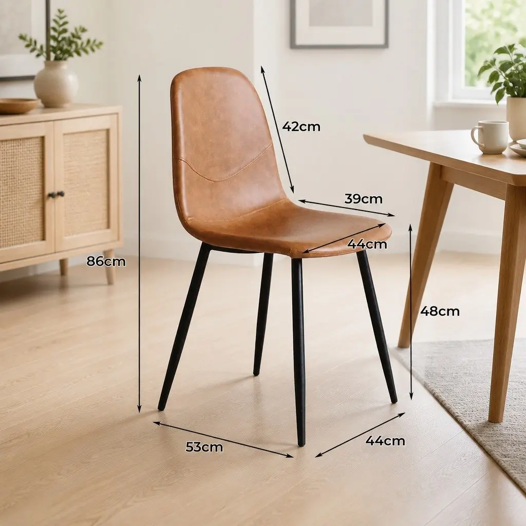 Dining Chairs Set of 8 Kitchen Lounge Eames Style Padded Seat Backrest Café