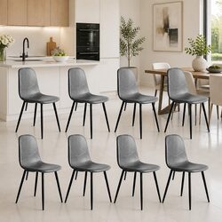 Set of 8 Comfortable Dining Chairs for Your Space