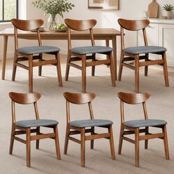 Your Perfect Dining Chairs Set - 6 Linen Upholstered Seats