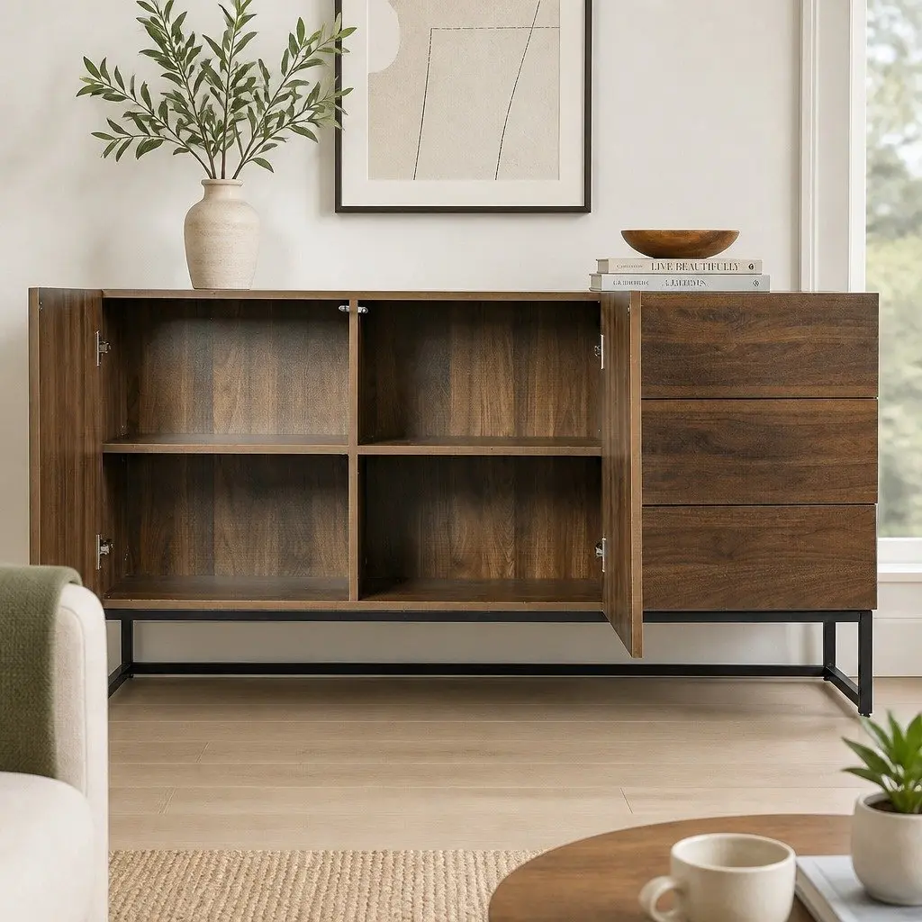 Walnut Sideboard Buffet