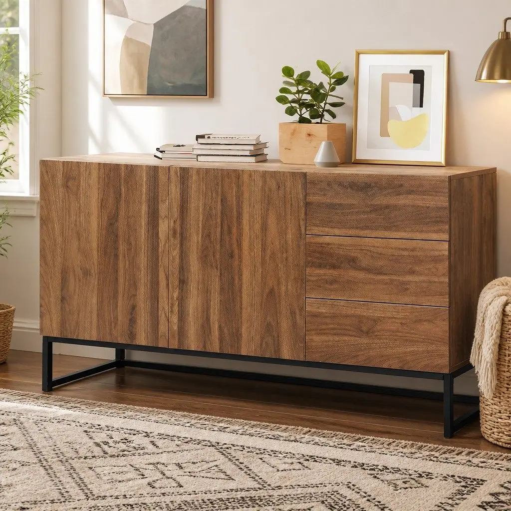 Walnut Sideboard Buffet