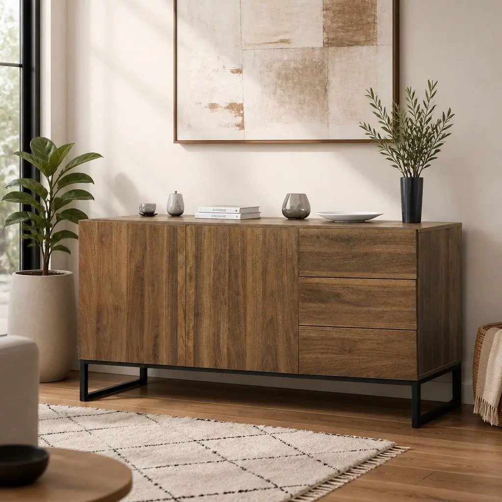 Walnut Sideboard Buffet