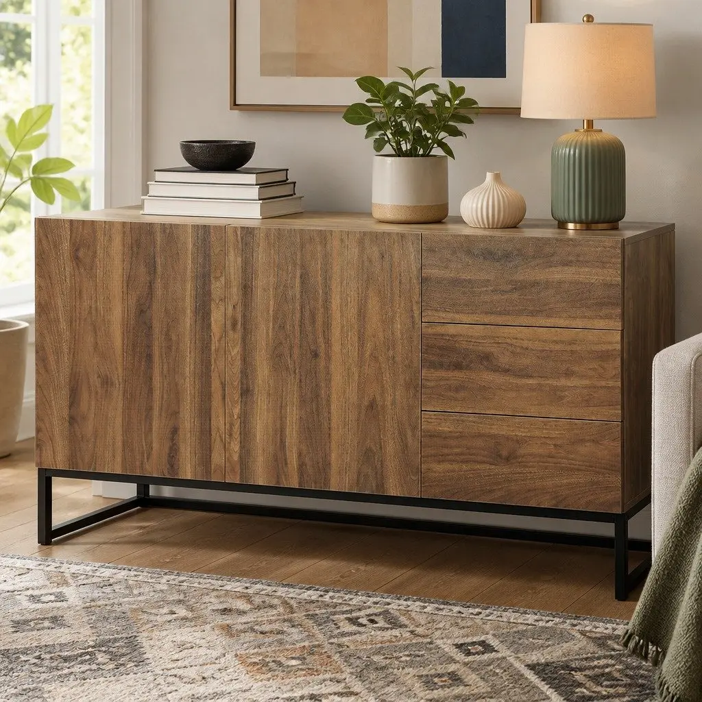 Walnut Sideboard Buffet
