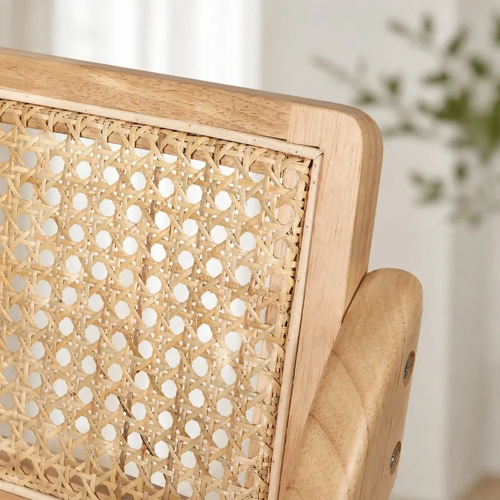 Dining Chairs Foldable Natural Wooden 49cm L x 61cm W x 77cm H Set of 2
