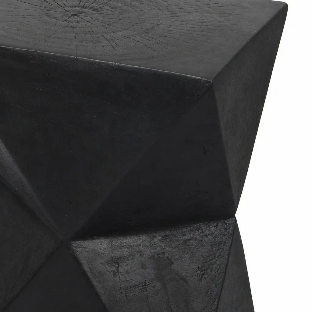 Geometric Side Table Terrazzo Magnesium Cement 31cm W x 31cm D x 45cm H Nightstand Accent Stool