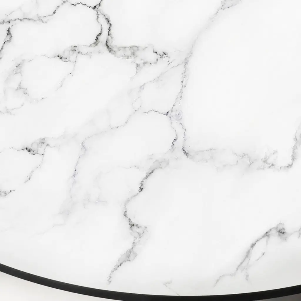 Dining Table Round Lacquered Wooden Top 120cm