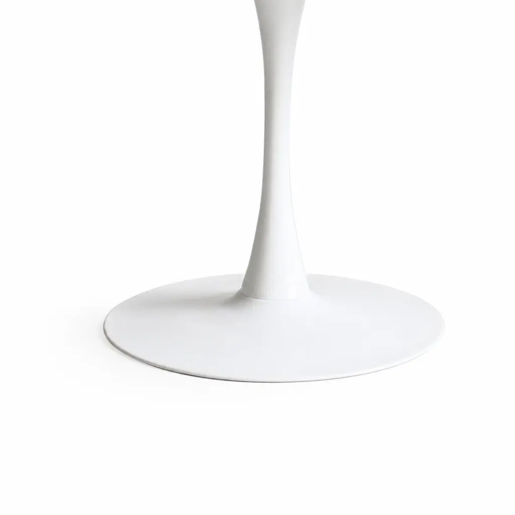 Dining Table Round Lacquered Wooden Top 120cm