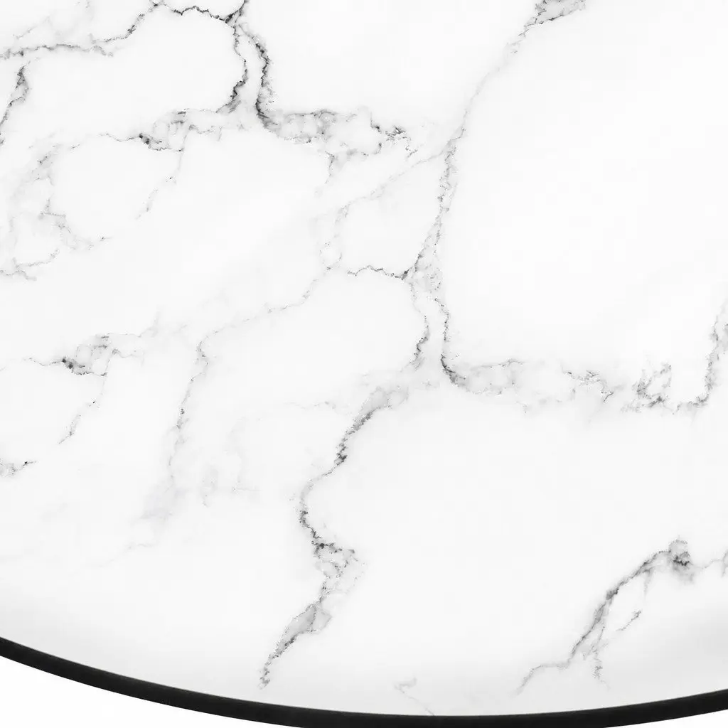 Dining Table 4 Person White Round Kitchen Furniture Indoor Outdoor Home