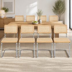 Invite Style and Comfort with 8 Rattan Dining Chairs