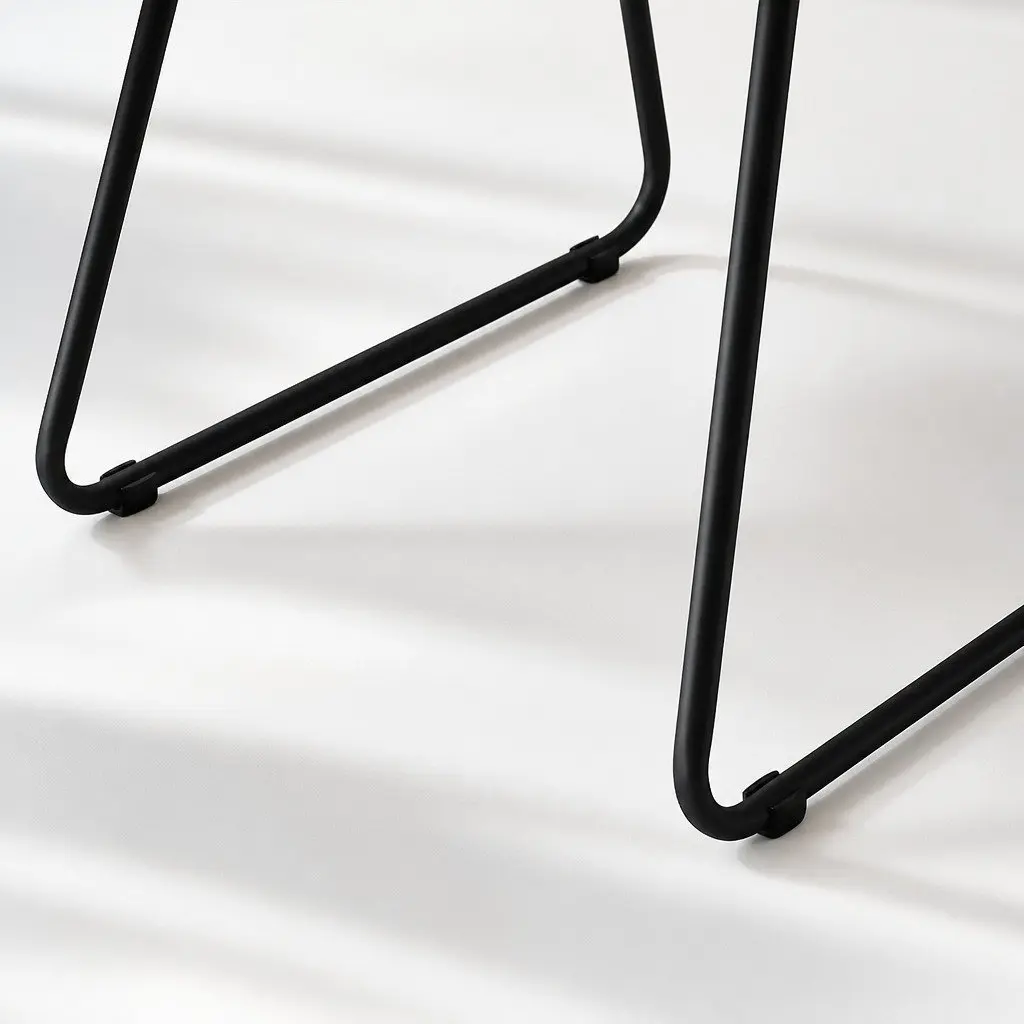 Dining Chairs Set of 2 Retro Kitchen Seat Black Faux Leather Ergonomic