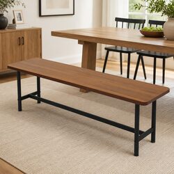 Welcoming Brown MDF Dining Bench Chair for Your Home