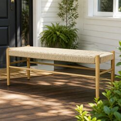 Friendly Wicker Bench for Your Indoor and Outdoor Spaces