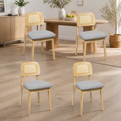 Set of 4 Stylish Rattan Dining Chairs for Your Home