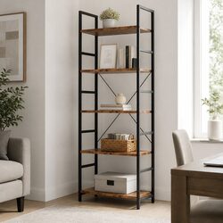 Friendly 5-Tier Bookshelf for Your Living Room or Office