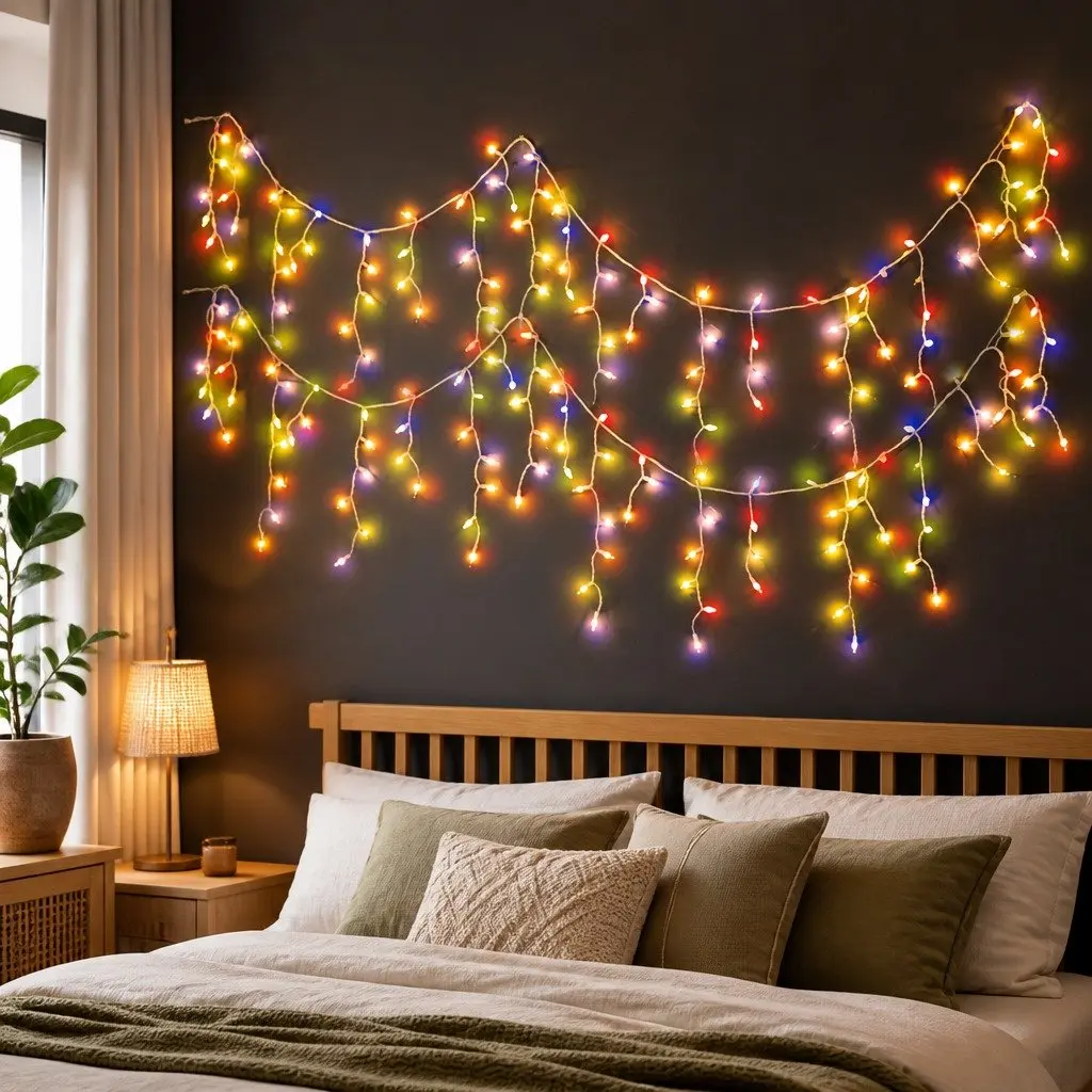 Multi Colour LED Curtain String Lights 500 Waterproof Indoor Outdoor Wedding Party