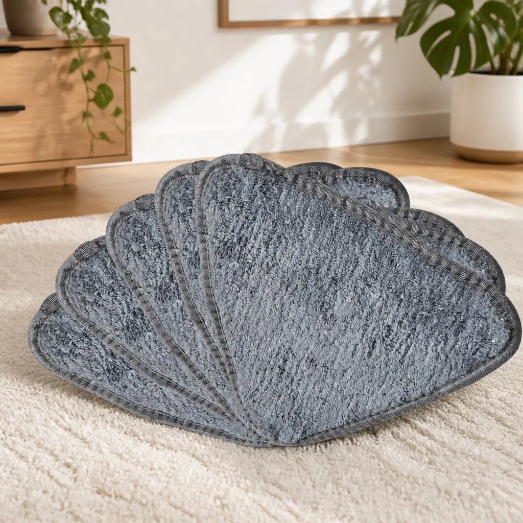 Cleaning Mop 360° Rotatable Head with 5 Microfibre Cloth Pads