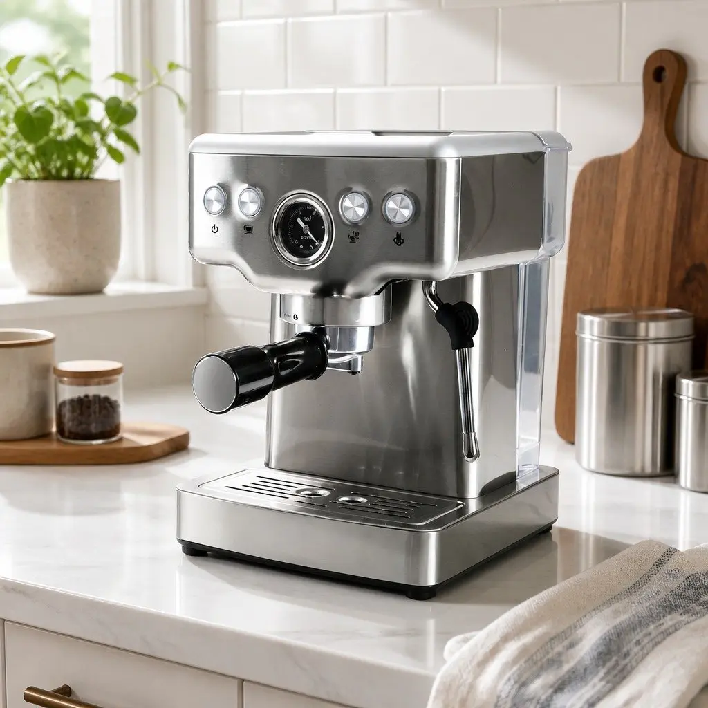 Espresso Coffee Machine 20 Bar Pressure with Milk Frother Steam Wand for Home Barista