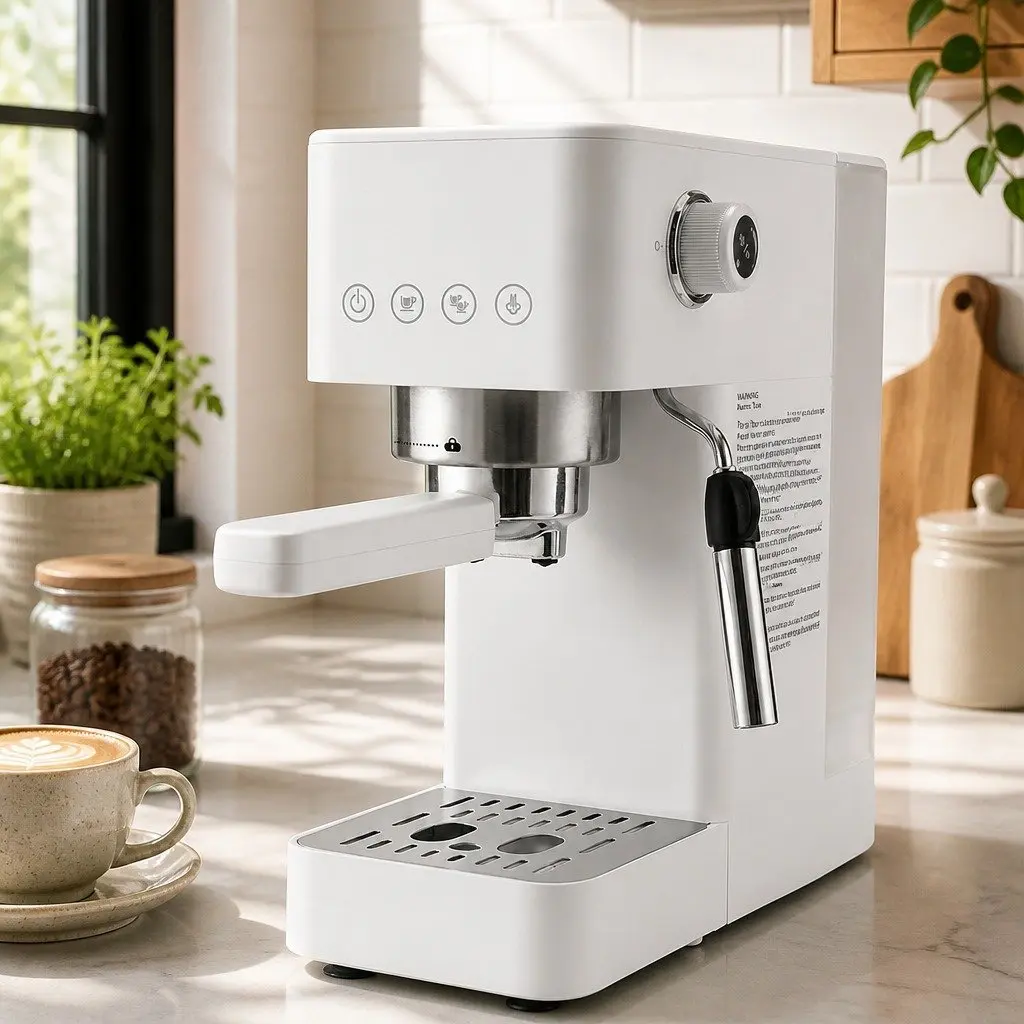 Espresso Coffee Machine 20 Bar Pump 1350W with Milk Frother and Steam Wand