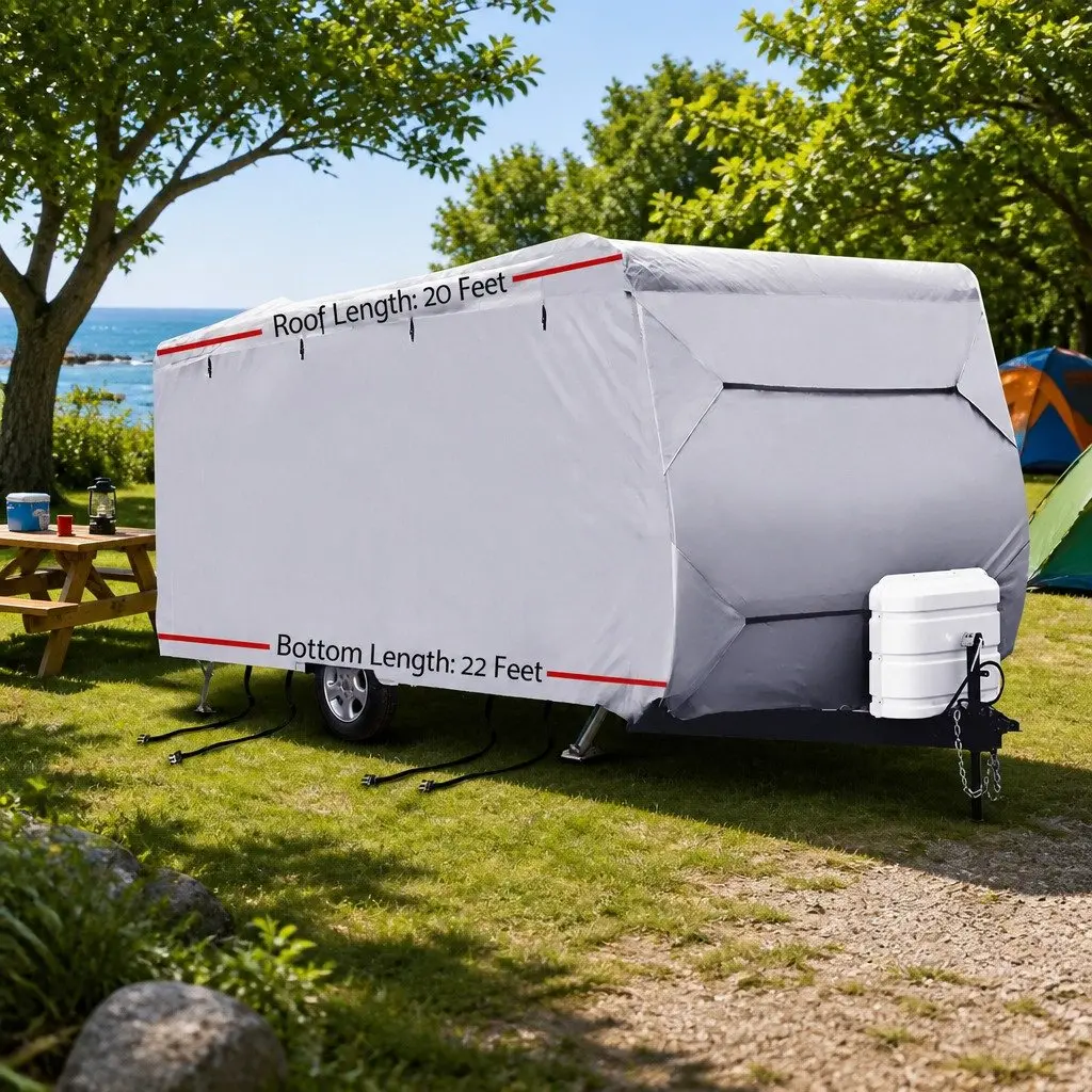 Caravan Cover 20-22ft Campervan 4 Layer Polypropylene Waterproof UV Resistant
