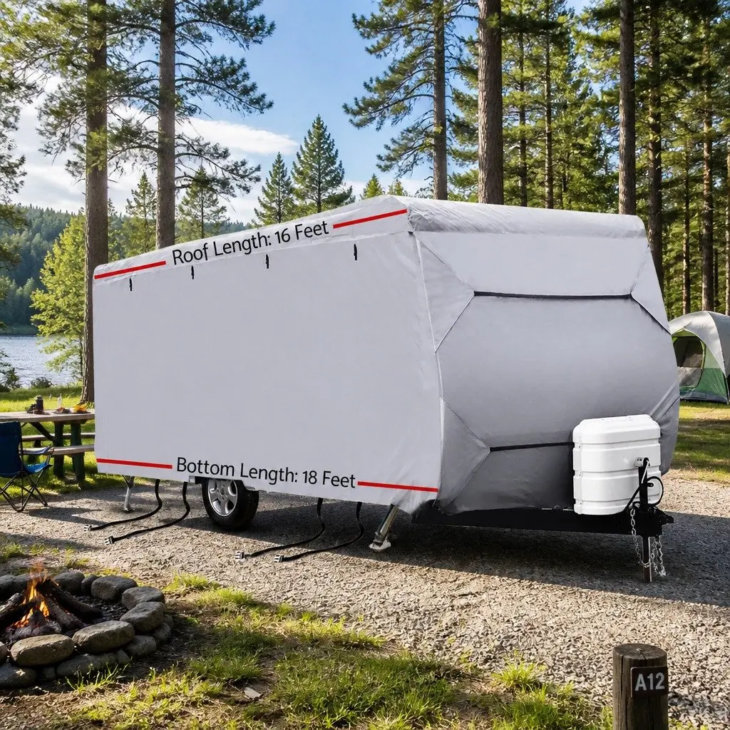 Caravan Cover 16-18ft Campervan 4 Layer Polypropylene Waterproof UV Protection