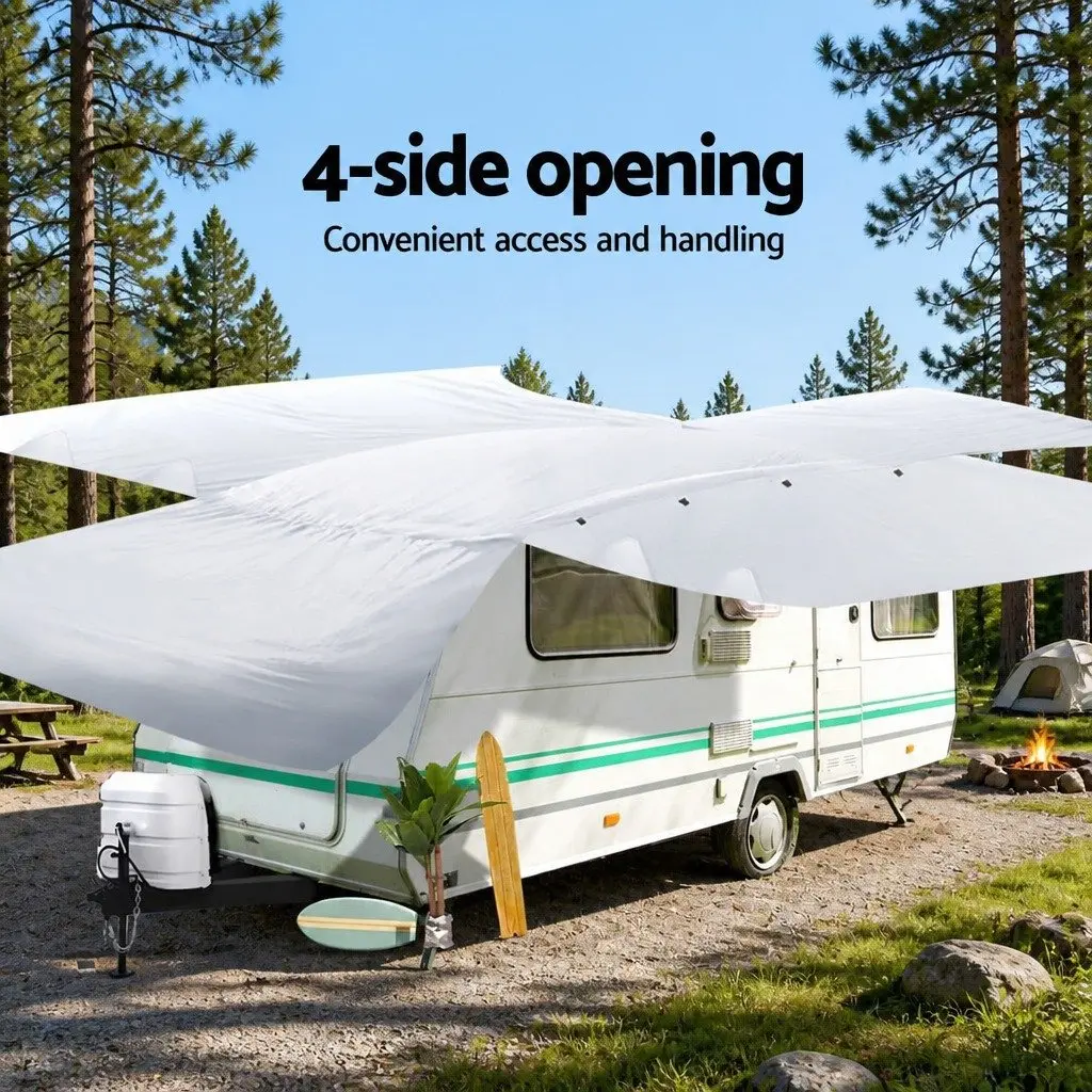 Caravan Cover 16-18ft Campervan 4 Layer Polypropylene Waterproof UV Protection