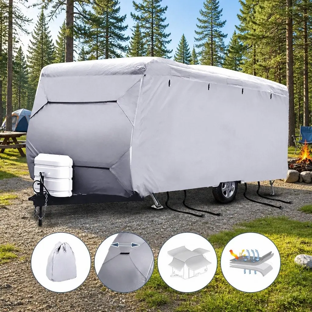 Caravan Cover 16-18ft Campervan 4 Layer Polypropylene Waterproof UV Protection