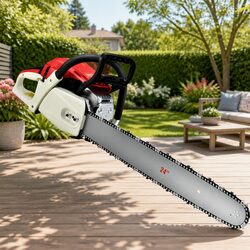 65cc Petrol Chainsaw 24 Inch Bar 2 Stroke E-Start Tree Pruner Cutting Tool