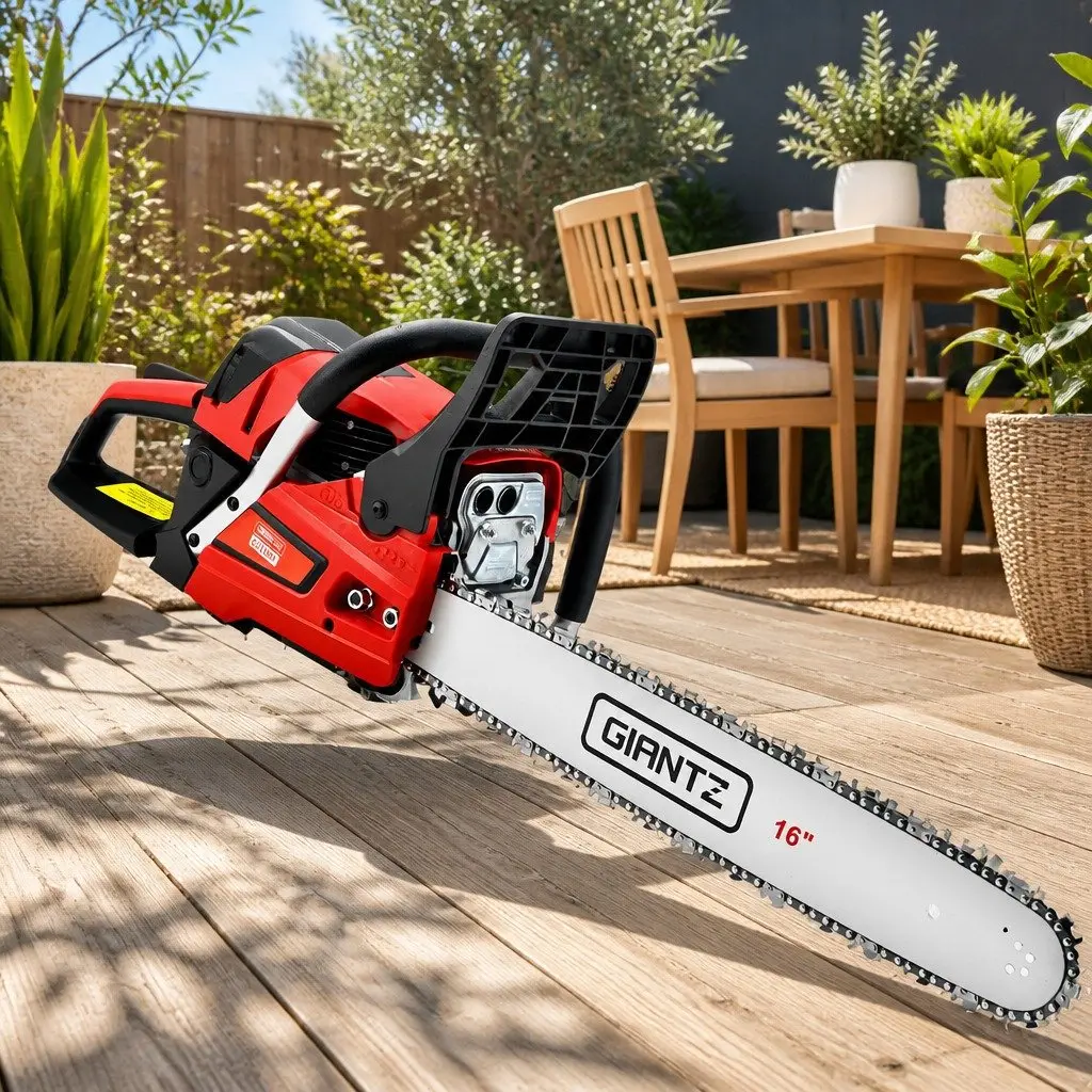 Petrol Chainsaw 45CC 16" Bar 1.7kW 2-Stroke E-Start Commercial Pruning Saw