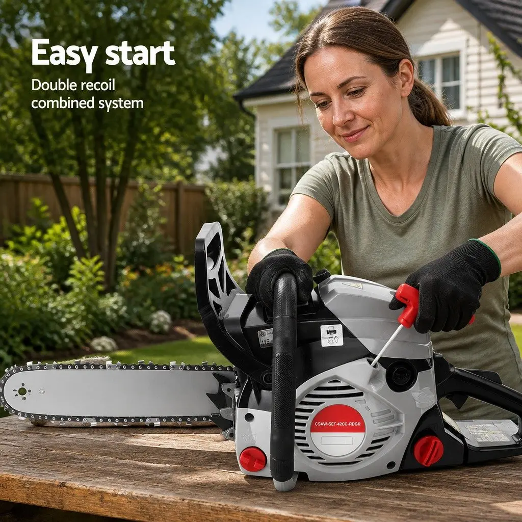 42CC Petrol Chainsaw 16 Inch Bar Pruning Cutting Lightweight Garden Power Tool