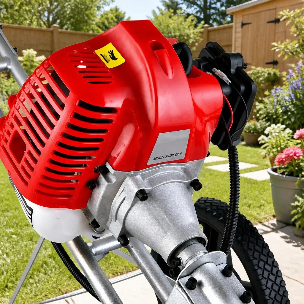 52cc Petrol Brush Cutter 3-in-1 Wheeled Whipper Snipper Saw Trimmer 2 Stroke