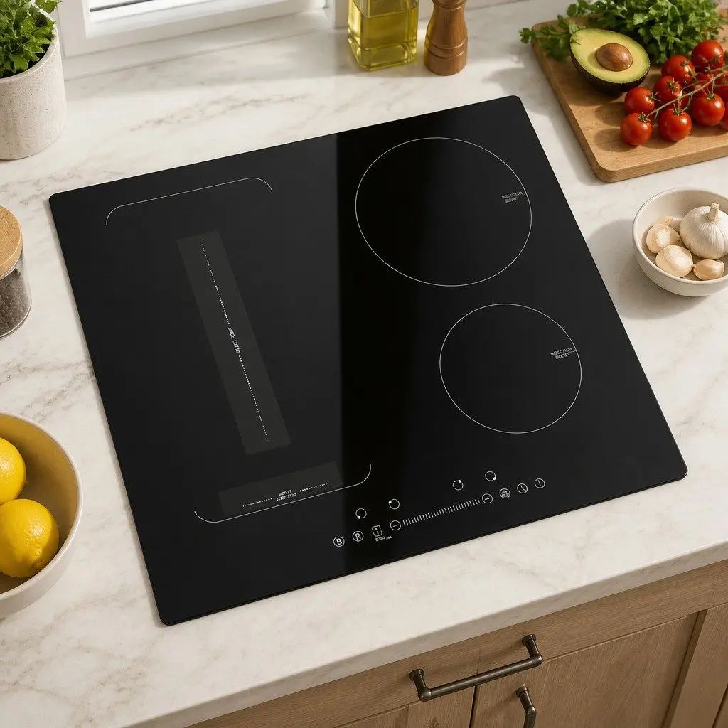 Induction Cooktop 60cm 4 Zone Electric Cooker Black Touch Control Kitchen