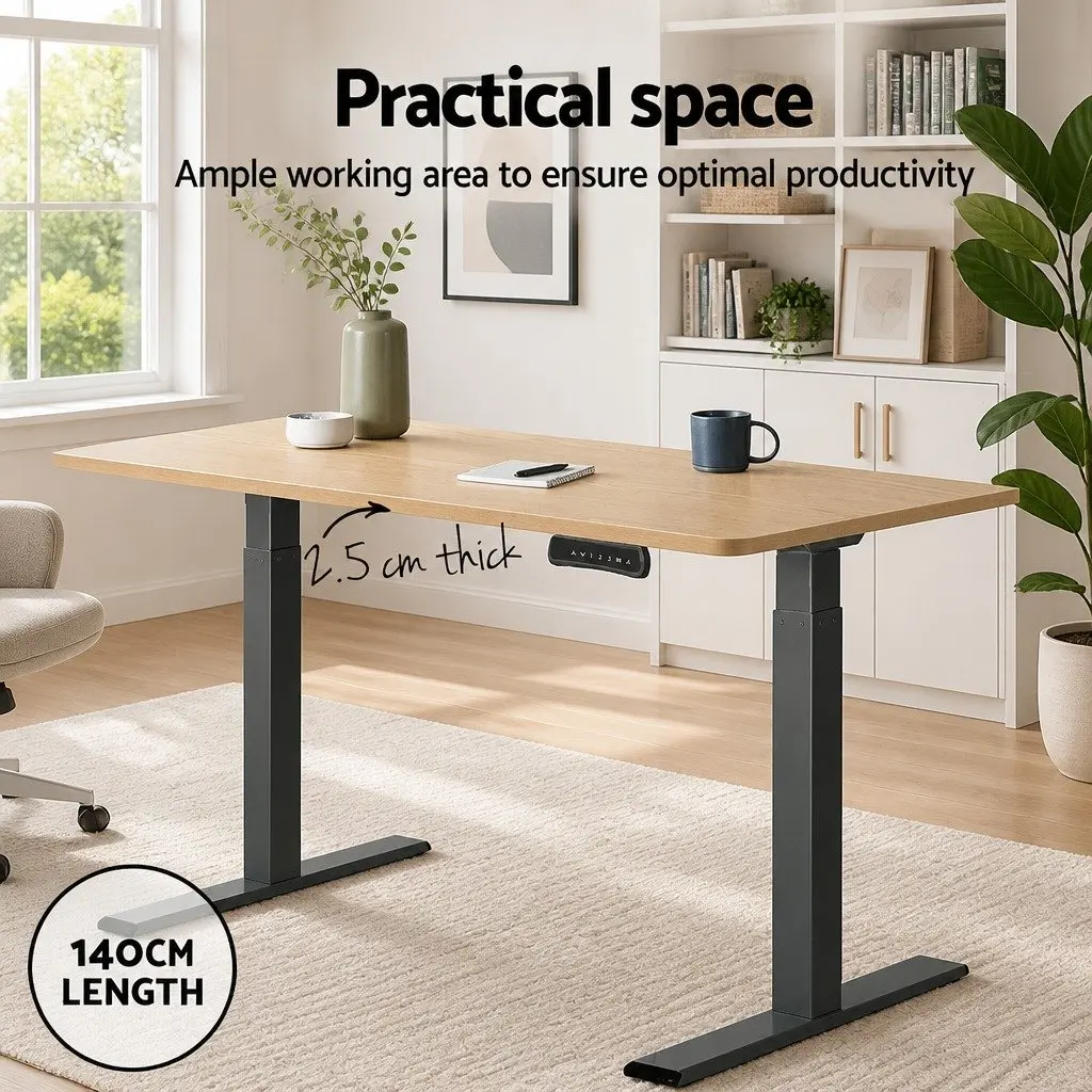 Standing Desk Top Pre-Drilled White Oak 140cm