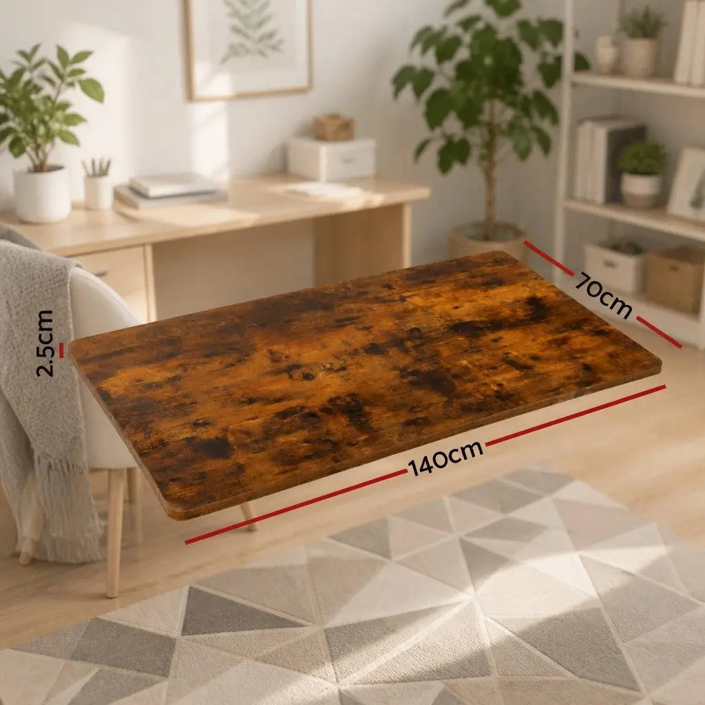 Standing Desk Top Rustic Brown 140cm x 70cm