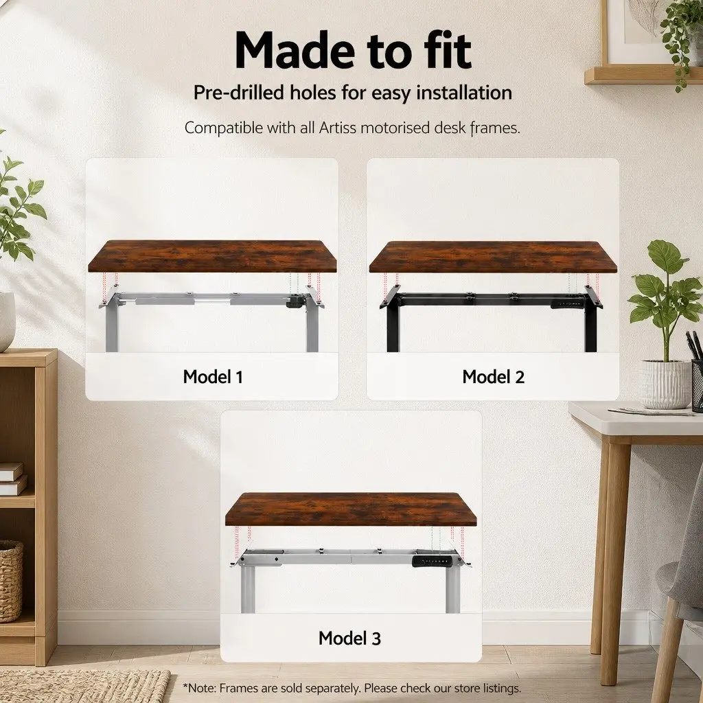 Standing Desk Top Rustic Brown 140cm x 70cm