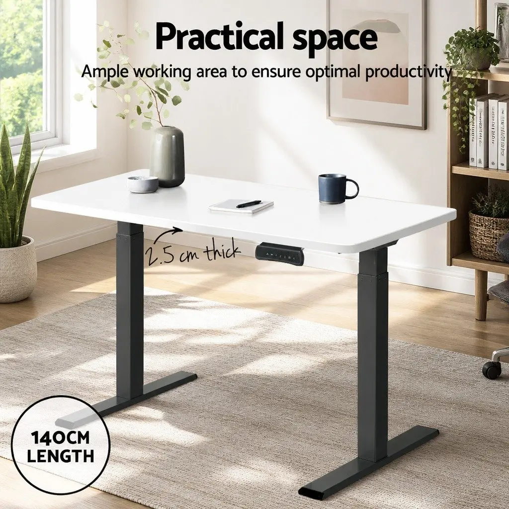 Standing Desk Top Durable 140cm White Office Work Surface Particle Board