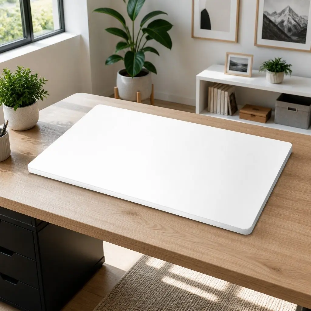 Standing Desk Top Durable 140cm White Office Work Surface Particle Board