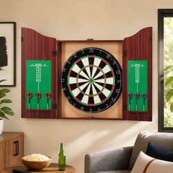 Your New 18 Inch Dartboard Cabinet with 6 Darts