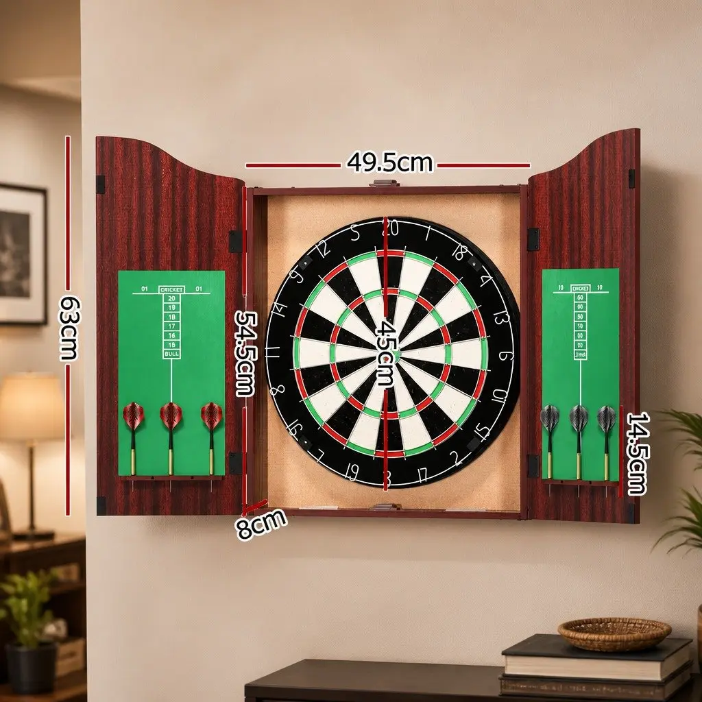 18 Inch Dartboard Cabinet with 6 Darts