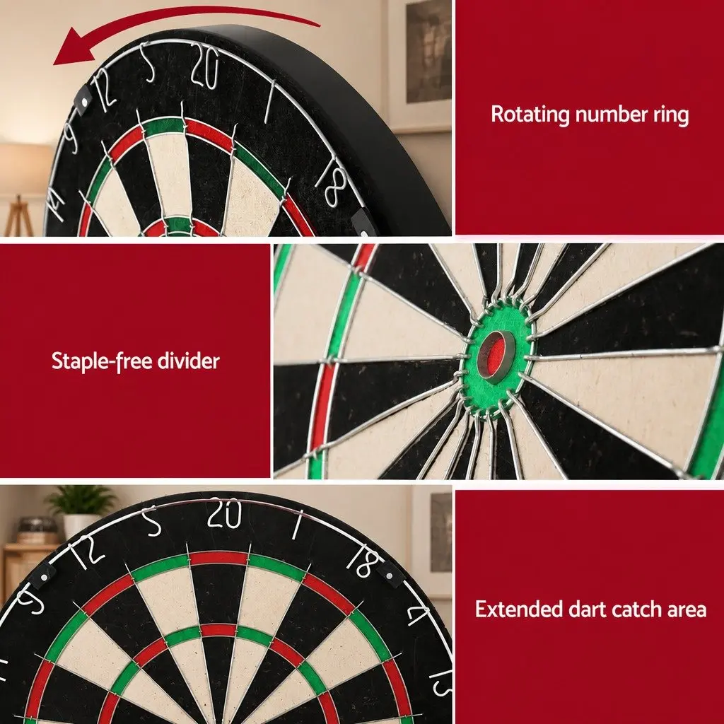 18 Inch Dartboard Cabinet with 6 Darts