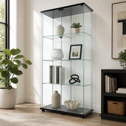 Showcase Your Items with a 4-Tier Glass Display Cabinet