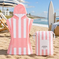 Kids' Quick-Dry Hooded Poncho Towel for Beach Adventures
