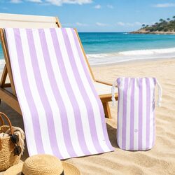 Cabana Striped Beach Towel - Sand Free and Lightweight
