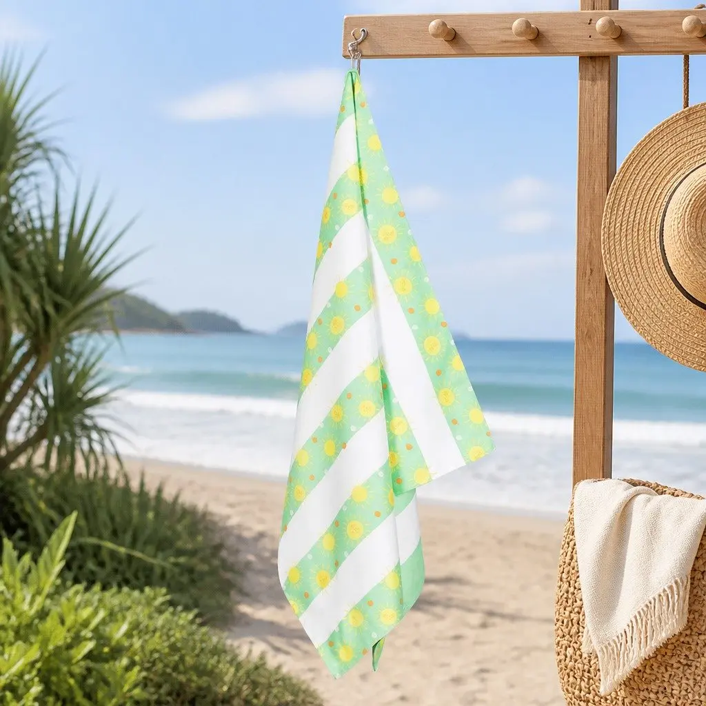 Kids Beach Towel Lightweight Compact Quick Dry Sand Free 130x70cm