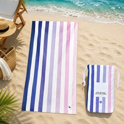 Large Beach Towel Quick Dry Lightweight Compact Travel Striped Pattern Cabana