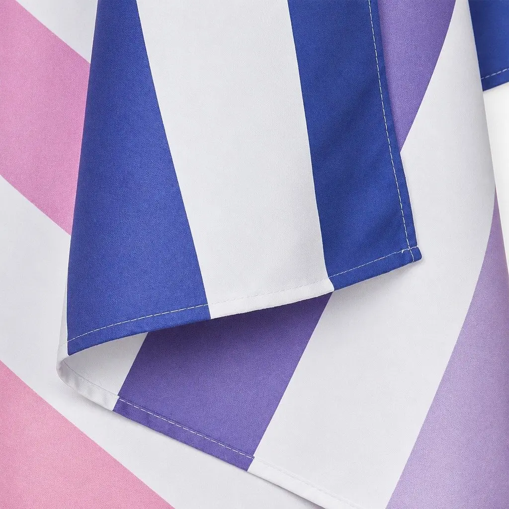 Extra Large Quick Dry Beach Towel Sand Free Cabana Striped Pattern
