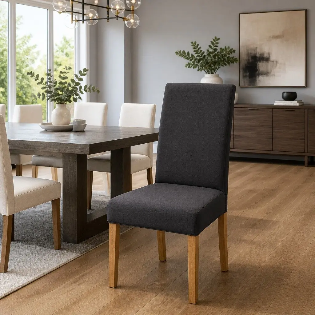 Dining Chair Covers Stretch Slipcovers Grey 4 Piece