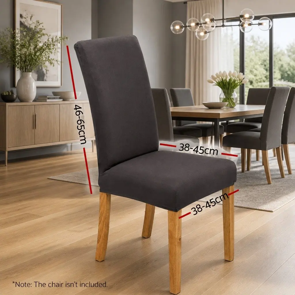 Dining Chair Covers Stretch Slipcovers Grey 4 Piece