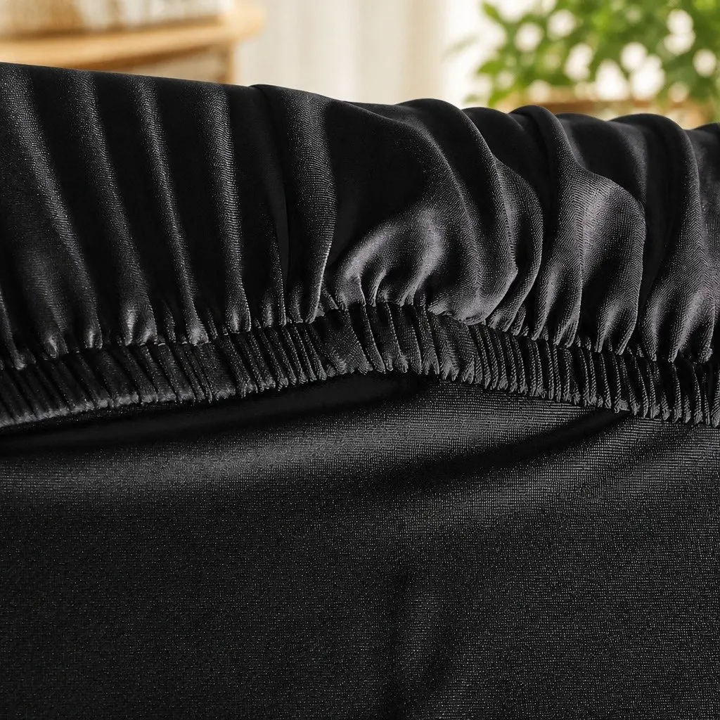 Dining Chair Covers Stretchable Removable 6 Piece Black