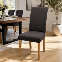 Friendly Grey Dining Chair Covers - 6 Pack